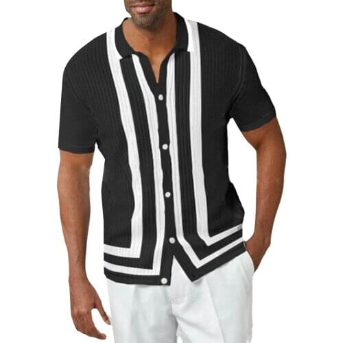 Mens Casual Mixed Color Shirts Summer Harajuku Holiday Cardigan Streetwear Lapels Top Casual Short Sleeve Button kimono Blusas