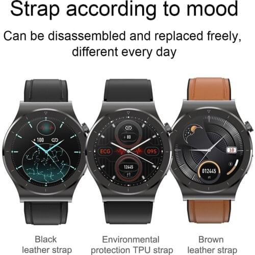 696 Newest E20 Smart Blue Tooth Watch Men Measuring Blood Oxygen+Temperature+PPG+ECG IP68 Waterproof Smart Watch