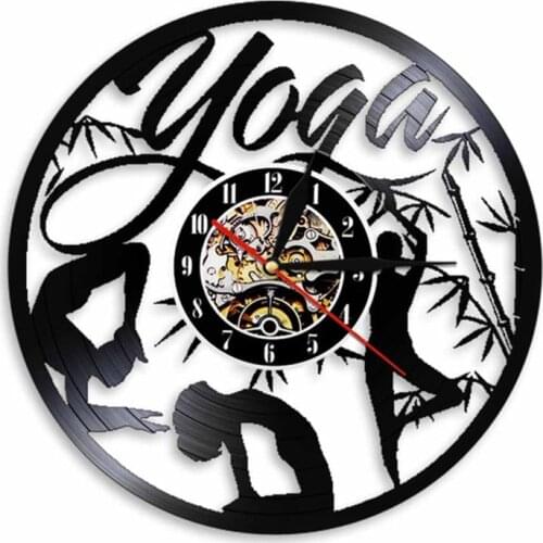 Yoga Studio Vinyl Record Wall Clock Find Your Balance Yoga Quotes On Life Wall Cloc Mandala Om Meditate Zen Lotus Buddha Spirit