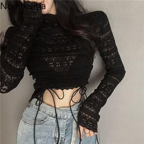 Женские футболки с длинным рукавом Nomikuma China At AliExpress