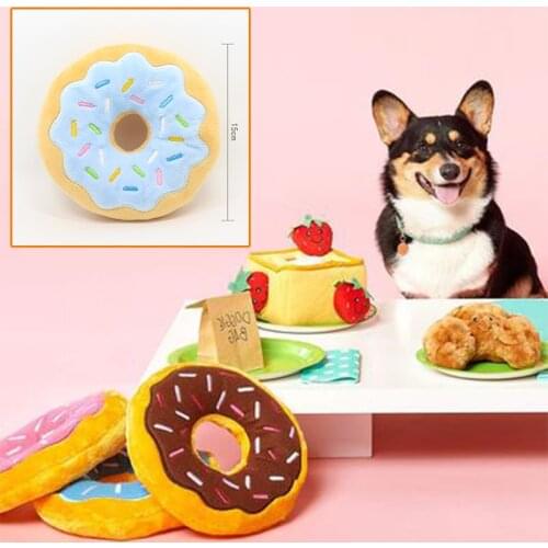 New Fashion Soft Plush Squeaky Dog Pet Toy Cartoon Plush Toys Bite-resistant Clean Dog Chew Toy Dog Accessories Supplies