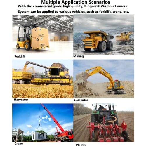 New 12-24V 7 inch 2.4G Digital Wireless Trailer HD Monitor + 18 Led Rear View IR Reversing Bus Truck Camera