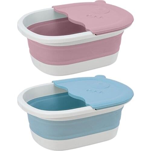 Plastic Foldable Foot Bath Bucket Footbath Massage Wash Basin Folding Water Container Foot Soaking Tub
