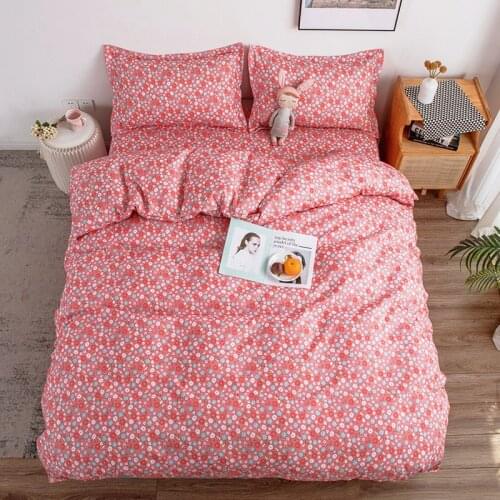 Pink Plant flowers duvet cover Pillowcase 3pcs 220x240 /200x200 /175x220,single double queen king size,quilt covers ,bedding set
