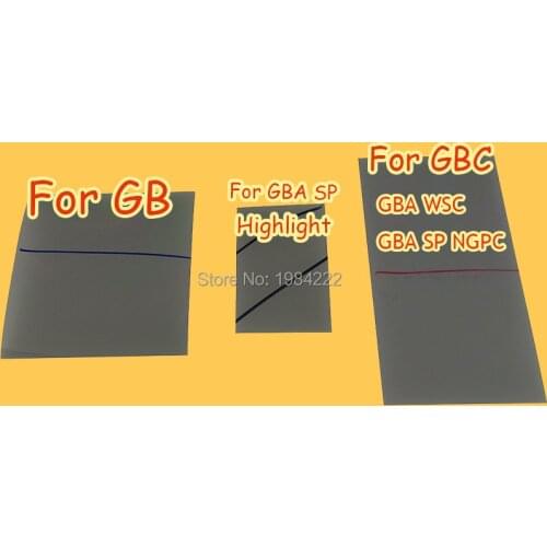 Polarized Polarizer Filter Film Sheet For Gamboy GB for GBA SP Highlight for GBC GBA WSC GBA SP NGPC Backlit Screen Modify Part