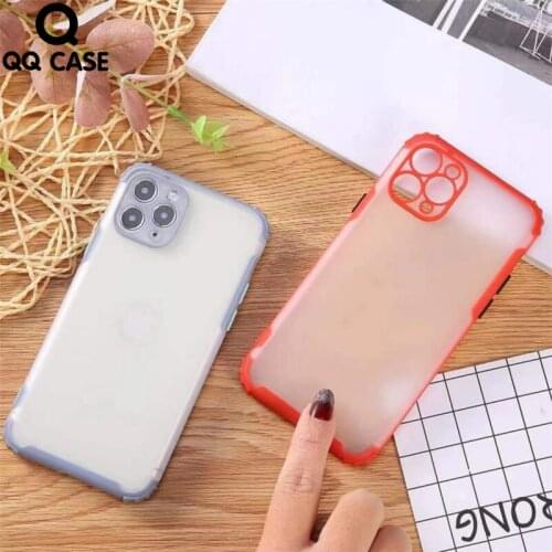 Simple Soft TPU Matte Shockproof Phone Case For iPhone 12 Mini 11 Pro Max 6 6S 7 8 Plus SE 2020 X XS MAX XR Clear Back Cover