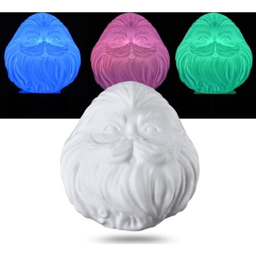3D Print Santa Lights for Kids Christmas Luminous Toys 16 Color Change Rechargeable LED Night Lights Bedroom Lighting