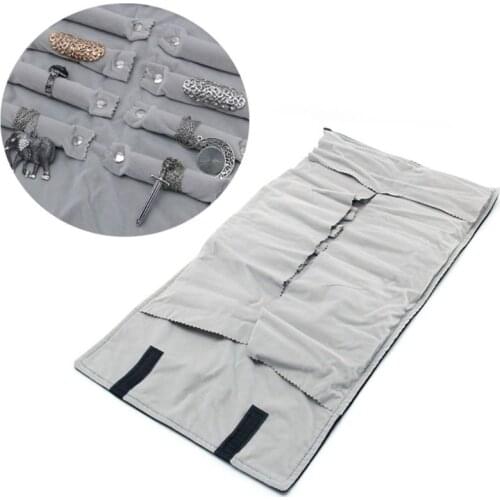 Women Luxury Jewelry Roll Storage Bag Lady Rings Earrings Necklace Organizer Portable Cloth Bags X4YA