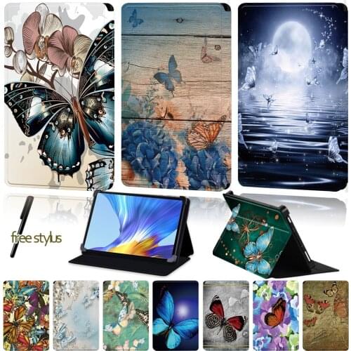 Universal Tablet Case for Huawei MatePad T8/Honor V6/MatePad 10.4"/MatePad 10.8"/MatePad Pro 10.8" Butterfly Pattern Series
