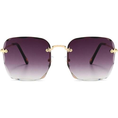 Wavy Round Sunglasses Women Men Fashion Rimless Glasses Retro Metal Frame Clear Sun Glasses Trend Color Changing Sunglasses