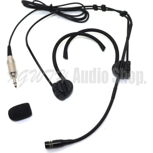 Xgwth 3.5mm Male Screw Thread Plug Foldable Dual Earhook Headworn Headset Microphone Mic For FM Karaoke Wireless Transmitter