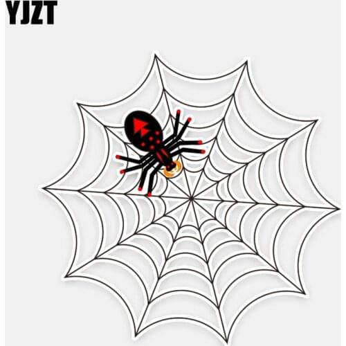 YJZT 12.1*11.7CM Coolest Spider Web Decor Car Stickers Personality High Quality 11A0548