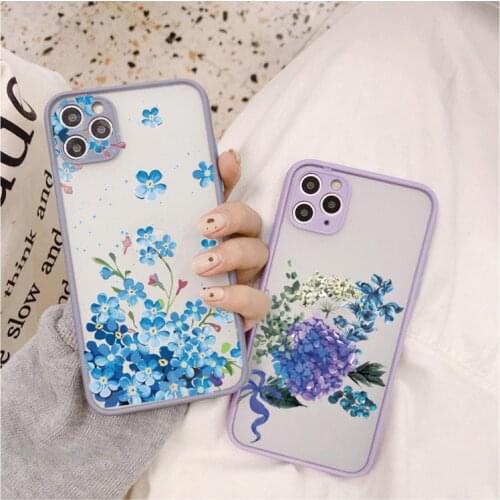 Flower Painted Camera Protector Case For OPPO Find X3 Lite Matte PC Cover for Reno 5 4 3 Realme XT 7 Pro C3 6 X2 Pro X3 X7 C11