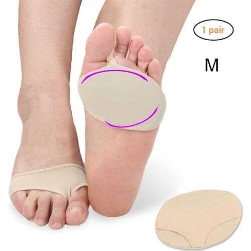 1 Pair Metatarsal Gel Protector Cushion Pads Forefoot Metatarsal Pain Relief Soft Absorber Cushion With Anti-pull Mesh Foot Care