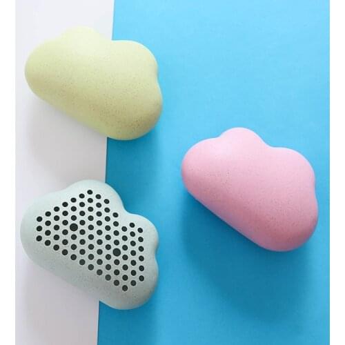 1PC Cloud Shape Refrigerator Activated Carbon Box Bamboo Charcoal Bag Wheat Straw Deodorant with Suction Cup In Addition To Odor