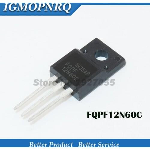 10PCS FQPF12N60C TO-220F 12N60C 12N60 600V/12A TO220 FQPF12N60 TO-220 new MOS FET transistor