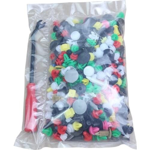 500PCS Mixed clip with driver automobile plastic door trim panel fastener fender engine screw expansion clip