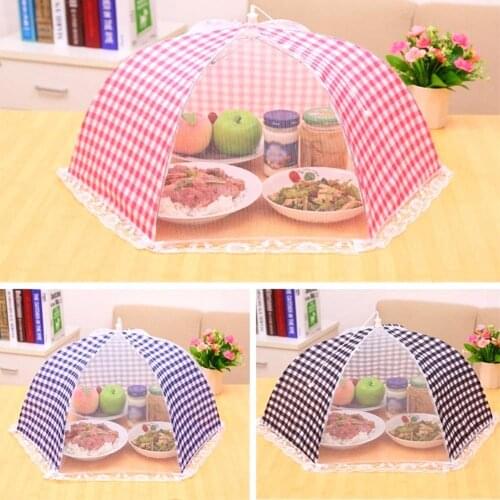 70% Dropshipping!!18inch Round Grids Foldable Mesh Anti Fly Mosquito Dining Table Meal Food Cover
