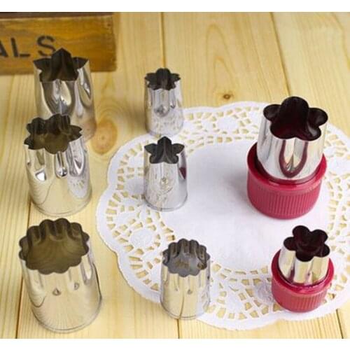 Stainless Eight Sets Of Flowers And Vegetables Cut Fruit Knife Is Embossing Mold Biscuits Printing Mold Fondant Mold A871