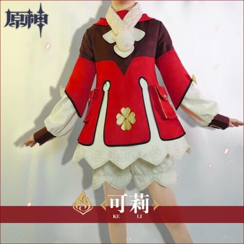 Anime Genshin Impact Mondstadt Klee Battle Uniform Lolita Dress Party Outfit Cosplay Costume Women Halloween Free Shipping 2020