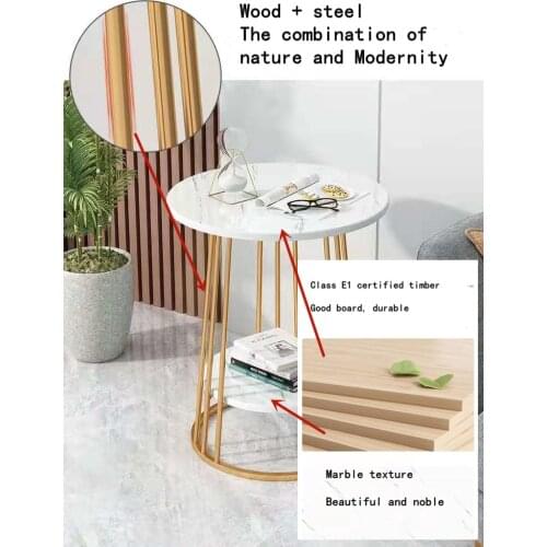 Freeshipping,Living Room Modern Simple Small Tea Table, Wood + Steel, Creative Light Luxury Nordic Outdoor Small Tea Table