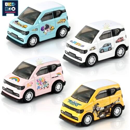 Childrens Bidirectional Alloy Car Pull Back City Mini Diecast Kids Metal Action Model Cars Educational Toys For Boy Gifts