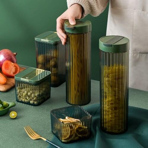 Creative Striped Glass Sealed Jar Miscellaneous Food Storage Container Kitchen Sugar Surface Transparent Storage Jar Decoration
