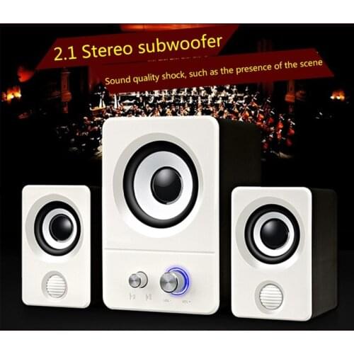 Multimedia stereo Subwoofer notebook desktop computer 3.5 mini speaker USB power 1XCB