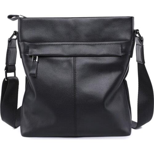 Wholesale Mens Shoulder Bag Sports HandBags Leather Messenger Bag New Straddle Bag Cowhide Leisure Vertical