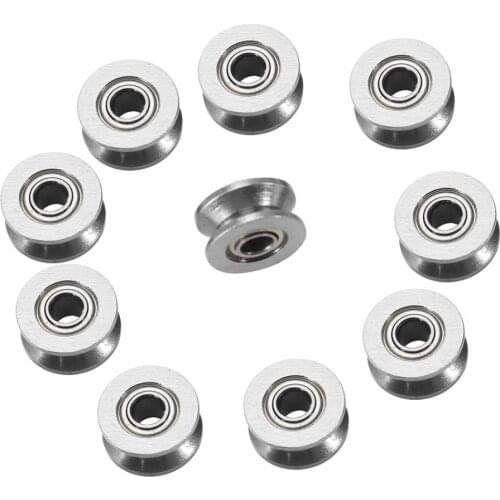 Cheap Price 10pcs V624ZZ V Groove Ball Bearing Pulley For Rail Track Linear Motion System 4*13*6mm