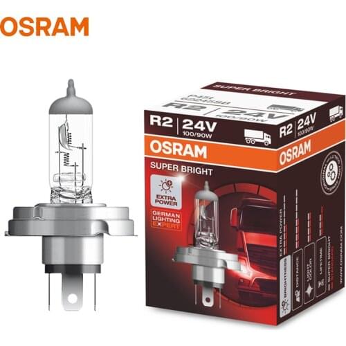 OSRAM H4 R2 P45t 24V SUPER BRIGHT Truck Lamp Original Headlight 100/90W Halogen Bulb for truck OEM Quality 62245SB (1pc)