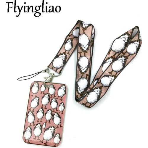 Penguin Creative Lanyard Card Holder Student Hanging Neck Phone Lanyard Badge Subway Access Card Holder Accessories Gifts
