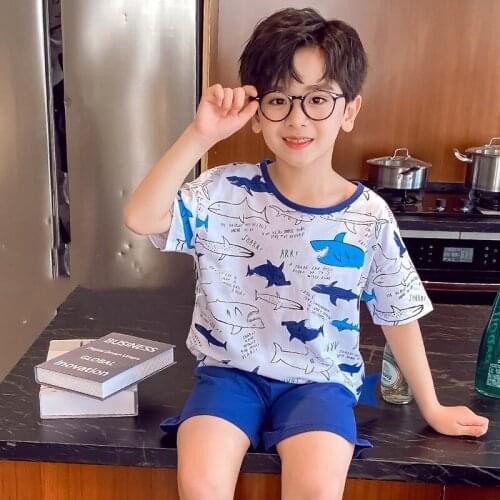 Girl Boys Pajamas Suits Kids Baby 2021 Simple Spring Summer Nightclothes Nightgowns Sleepwear Pajamas Sets Children Clothing