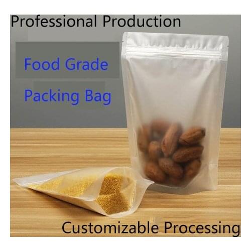 Stand Up Plastic Sugar Coffee Snacks Storage Pouch Frosted Clear Doypack Zipper Bags Dired Flower Package Self Seal Zip Lock Bag