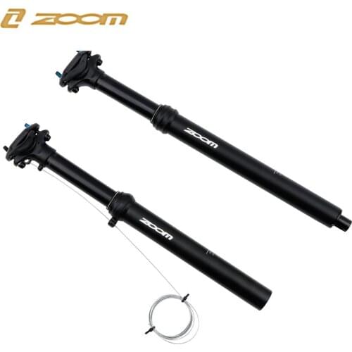 ZOOM 30.9/31.6mm Aluminum Alloy Mountain Bike Line Control Dropper Seat Post Road Bicycle Height Adjustable Seatpost