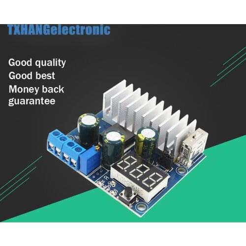 DC-DC converter adjustable boost module power supply 3 ~ 35V 6A USB voltmeter boost module electronic diy kit electronics l