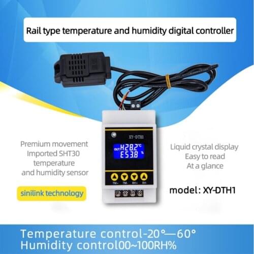 Temperature Humidity Controller Humidistat Thermometer Hygrometer Control Switch XY-DTH1 DC6-30V Digital Thermostat