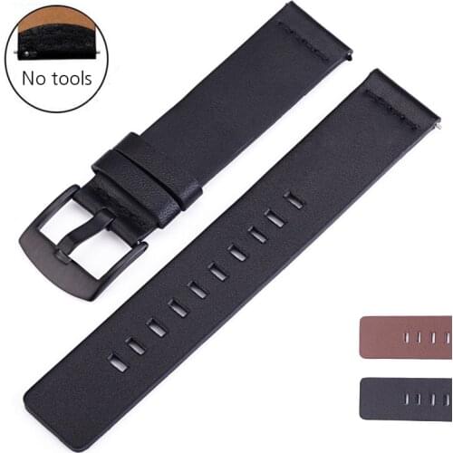 Watchband Watchstrap Men Women Brown Black Watch Strap Genuine Steel Buckle Watchband Classic Frontier High Quality