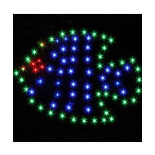 Outdoor Fun Sports New 3 Square Led Fish Kite Nylon Cloth Good Flying