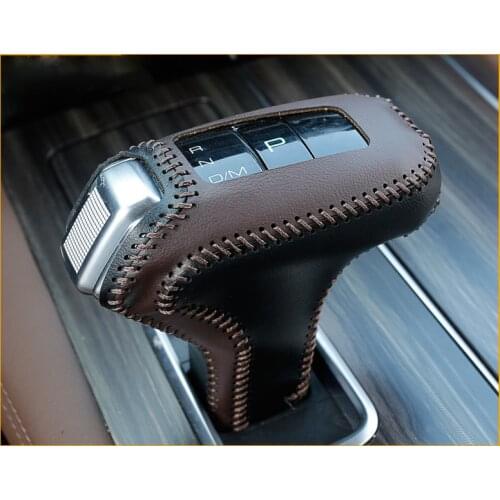 Hand-stitched leather gear hood interior modification hanging cover decorative protection For Haval H9 2015-2019