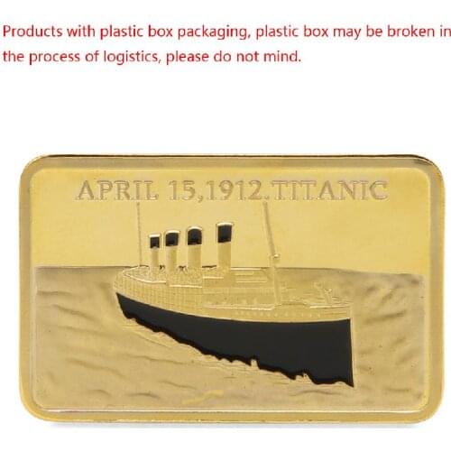 Tragedy Of The Titanic 1912 Gold Plated Commemorative Coins Collection Souvenir