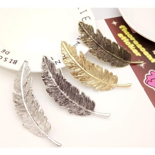 1 pcs Women Lady Girl Fashion Metal Leaf Shape Hair Clip Crystal Pearl Hairpin Barrette Hair Accessories