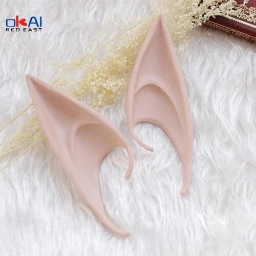 1Pair Elf Ears Halloween Decor Halloween Trick or Treat Props Elf EarsMysterious Vampire Teeth Funny Gift To Friend Party Decor