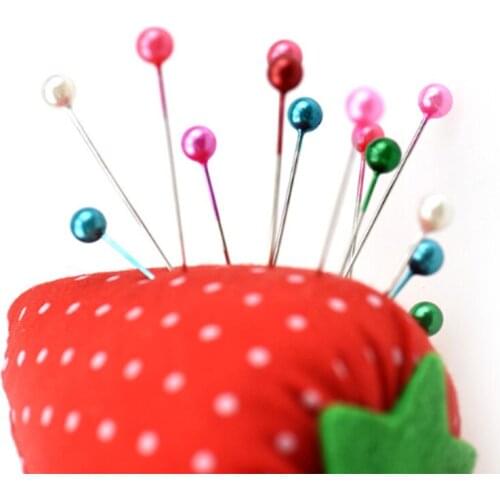 100 pcs/lot DIY Tools Round Pearl Head Dressmaking Pins Weddings Corsage Florists Sewing Pin With Box Accessories