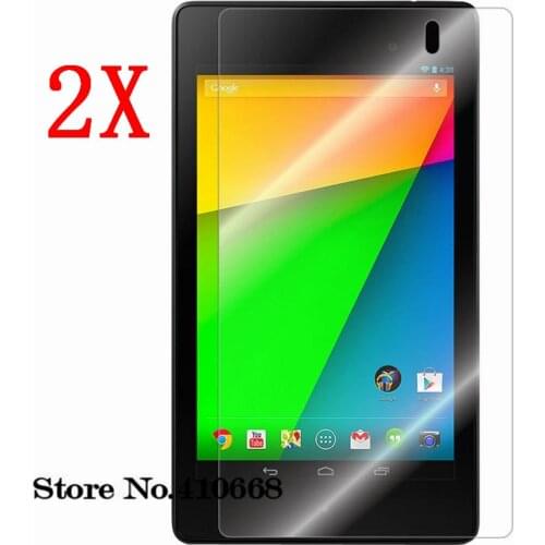 2PCS/lot High Clear Screen Film Guard Cover HD Screen Protector For Asus Google Nexus 7 2nd Gen 2013 + Clean Cloth