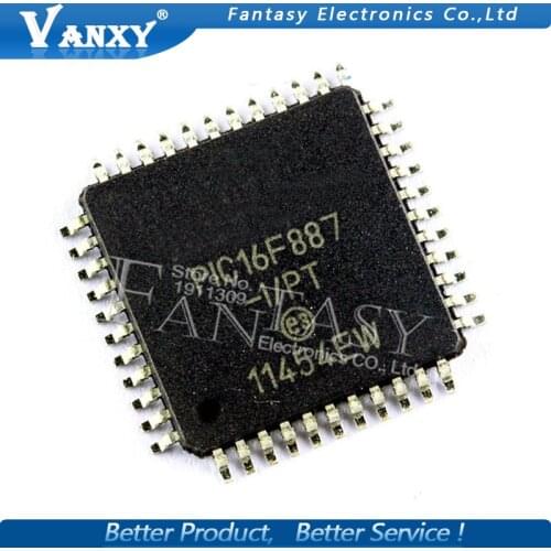 2PCS PIC16F887-I/PT QFP PIC16F887-I QFP44 PIC16F887 SMD new and original IC