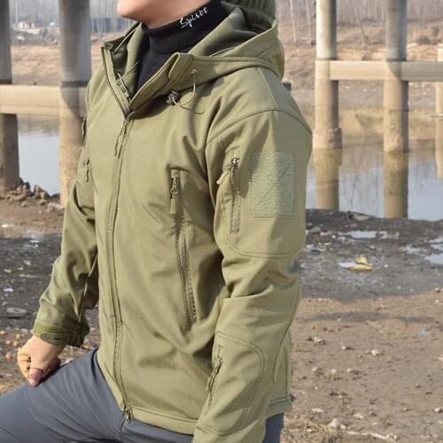2021 Spring Autumn Trench Coat Men Stand Collar Long Sleeve Camouflage Thick Zipper Windbreaker Windproof Hood Jacket Coat