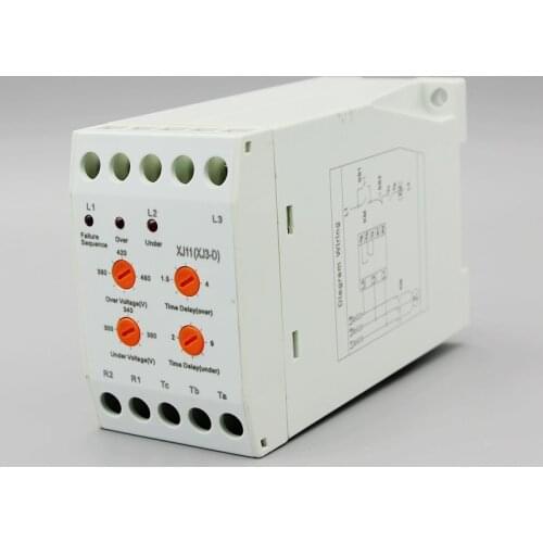 XJ3-D XJ11 380V 3 Phase Failure Relay protector of phase failure,phase sequence and voltage unbalance