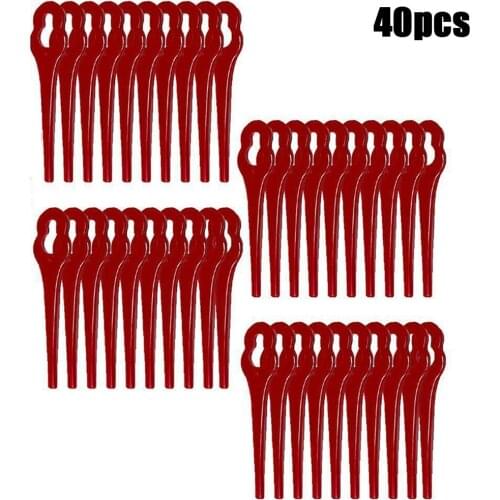 40pcs Plastic Blades For Grizzly Tools Cordless Strimmer Grass Trimmer Lawn Mower Accessories Wholesale