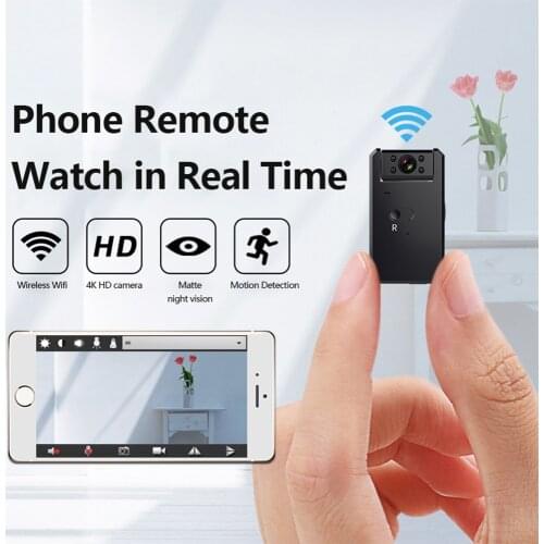 4K Wifi Mini Camera Rotate 180 Degrees Wireless Smart Home HD Camcorder Night Vision DVR Motion Detection Mini Video IP cameras